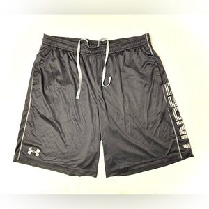 Under Armour Loose Heatgear Shorts Men's XL Black Elastic Waist Draw String